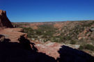 looking down colorful palo duro canyon